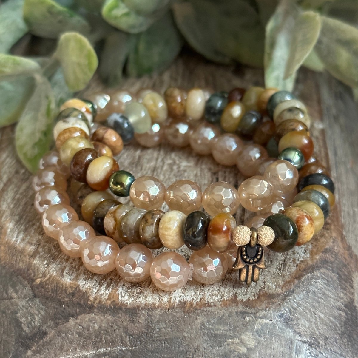 Flower Jade + Hamsa